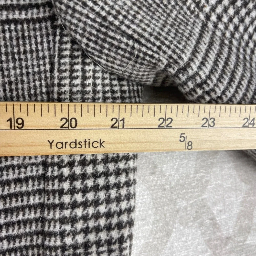 Lauren Ralph Lauren Black Label Men Gray Glen Plaid Wool Blend Overcoat Coat 44R